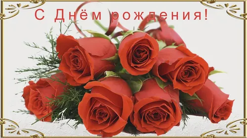 С Днем Рождения Светлана Картинки букет красных роз