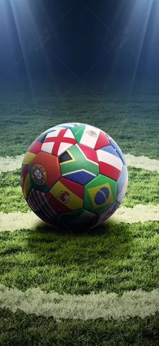 Футбол 2018 Обои на телефон футбольный мяч на траве