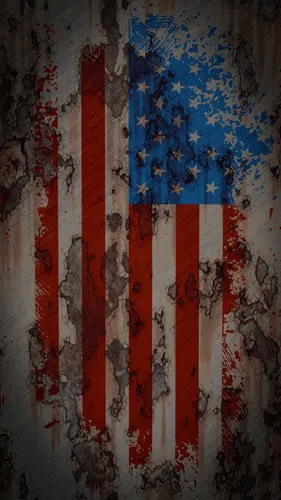 Флаг Америки Обои на телефон флаг, нарисованный на стене