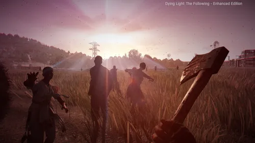 Dying Light Обои на телефон группа людей в поле