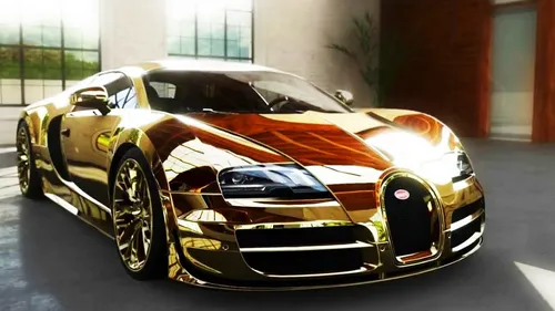 Машин Фото блестящий золотой спортивный автомобиль