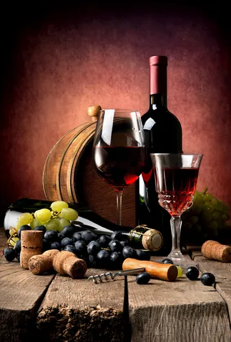 С Вином Обои на телефон бутылка вина рядом с бокалом вина и винограда