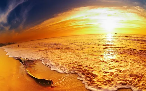 Природа Современный Обои на телефон пляж с закатом