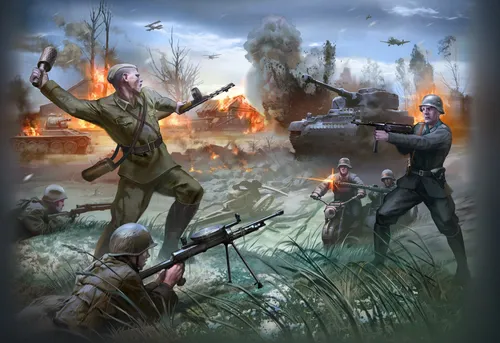 Томми Блаха, Брок Леснар, Война Обои на телефон группа людей в военной форме с оружием и танком на заднем плане