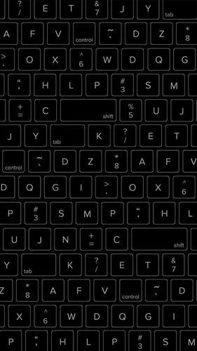 Клавиатура Обои на телефон черная клавиатура с белыми буквами