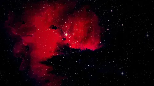 4К Космос Обои на телефон красно-черная туманность