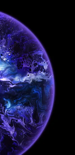 4К Космос Обои на телефон сине-фиолетовая медуза