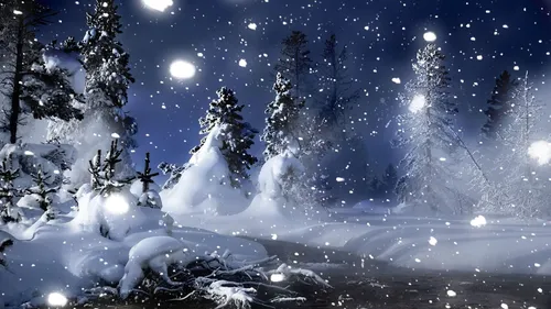 Аниме Зима Обои на телефон снежный пейзаж с деревьями