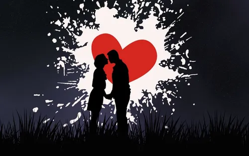 Любовь Страсть Обои на телефон мужчина и женщина держатся за руки перед знаком в форме сердца