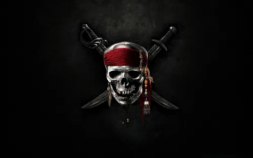 Пираты Обои на телефон скелет с красно-белым шлемом и мечом