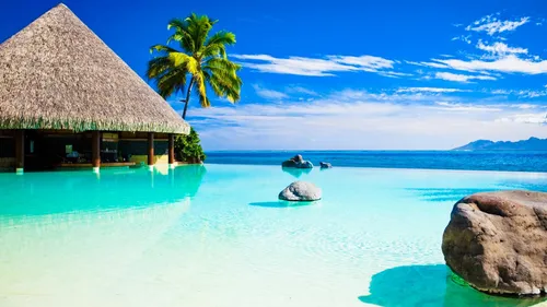 Мальдивы Фото хижина на пляже