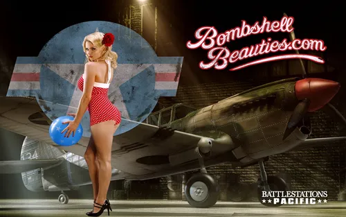 Пин Ап Обои на телефон человек в красном платье, стоящий рядом с военным самолетом