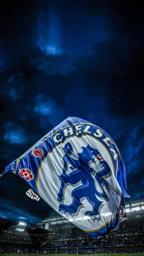 Челси Обои на телефон большой сине-белый логотип