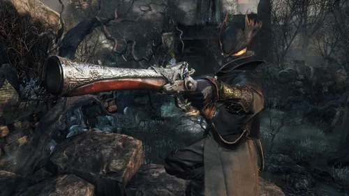 Bloodborne Обои на телефон видеоигра, в которой человек в доспехах держит меч и щит