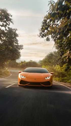 Lamborghini Huracan Обои на телефон автомобиль, едущий по дороге