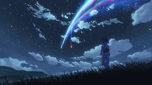 Гифки Обои на телефон человек, стоящий в поле с ярким светом в небе