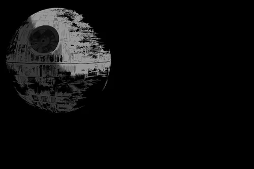Звезда Смерти Обои на телефон черно-белое изображение глобуса с картой на нем