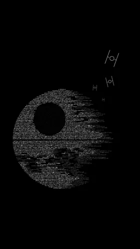 Звезда Смерти Обои на телефон черно-белое изображение планеты