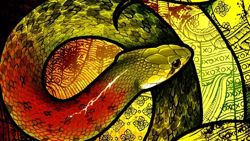 Змея Hd Обои на телефон рыба с красно-желтым фоном