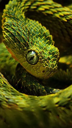 Змея Hd Обои на телефон крупный план зеленой змеи