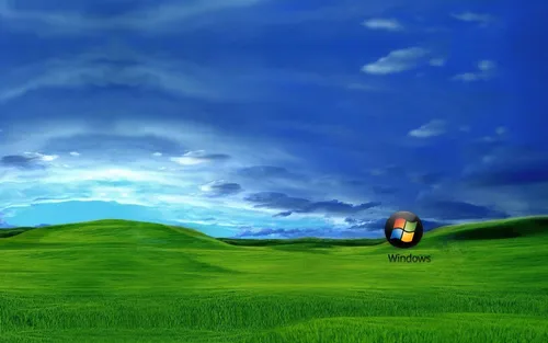 Windows Xp Обои на телефон воздушный шар, пролетающий над травянистым полем
