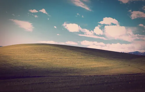 Windows Xp Обои на телефон пейзаж с холмами и облаками