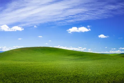 Windows Xp Обои на телефон травянистый холм с голубым небом