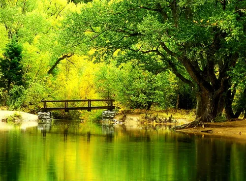 Бесплатно Природа Обои на телефон мост через реку