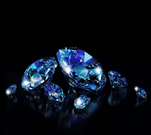 Драгоценные Камни Обои на телефон группа блестящих синих и золотых драгоценных камней