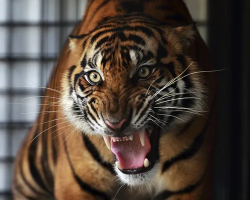 Тигра Фото тигр с открытым ртом