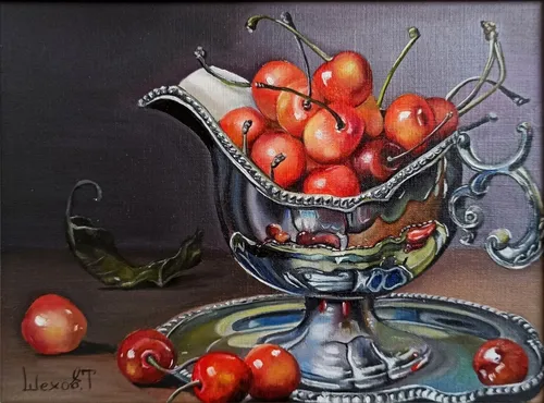 Натюрморт Фото картина с изображением корзины помидоров