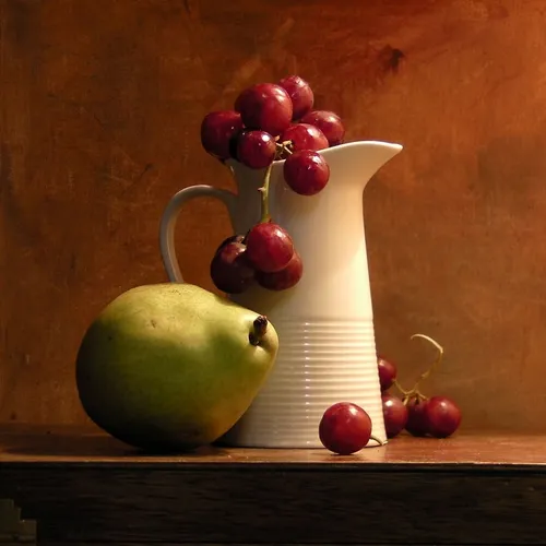 Натюрморт Фото картина с изображением чашки фруктов