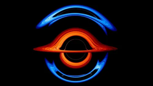 Черной Дыры Фото красно-синий логотип