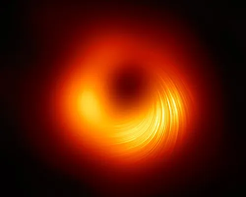 Черной Дыры Фото красно-желтый круг