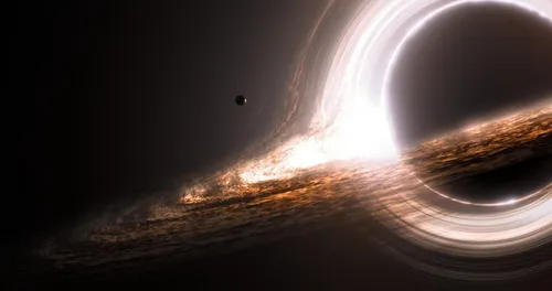 Черной Дыры Фото планета с кольцом света