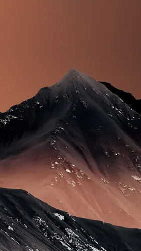 Горы Обои на телефон гора с красным небом