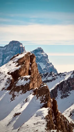 Горы Обои на телефон снежный горный хребет