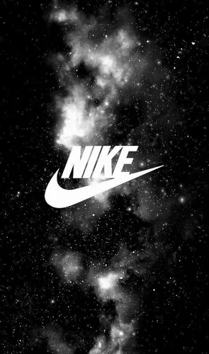Nike Обои на телефон белый знак в космосе