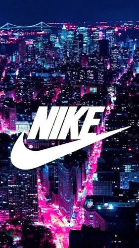 Nike Обои на телефон большой городской пейзаж ночью