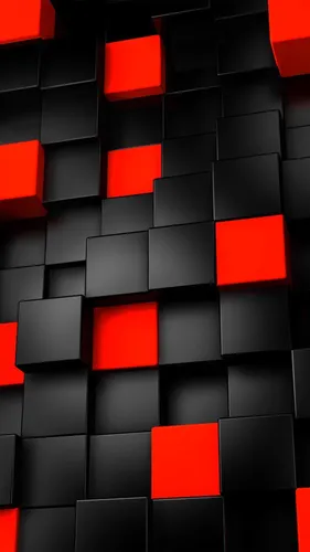 Черно Красные Обои на телефон группа разноцветных квадратов
