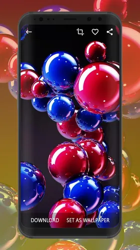 4Д Обои на телефон мобильный телефон с разноцветным мячом