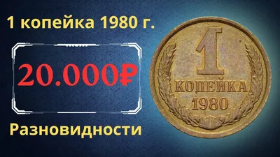 The real price and review of the coin 1 kopeck 1980. All varieties and  their cost. THE USSR. - YouTube