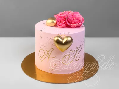 Торт на розовую свадьбу (17) - купить на заказ с фото в Москве
