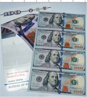Банкнота 100 долларов США позолота (сувенир) купить в 33 хобби