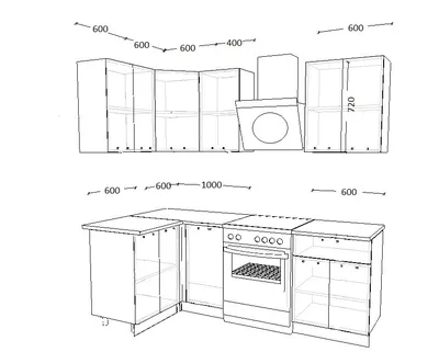 Кухонный гарнитур Лотос мега прайм 1200х1600 мм купить недорого