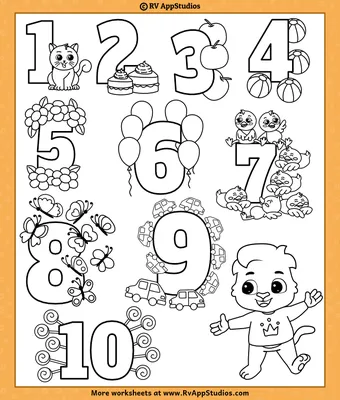 123 Coloring Sheet for Children to Color and have Fun. Free Printable to  Download.