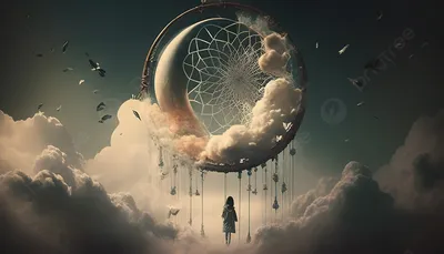 Dream Catcher Girl In The Clouds Free Desktop Wallpaper 1280x1024  Background, Pictures Of Dream, Dream, Fantasy Background Background Image  And Wallpaper for Free Download
