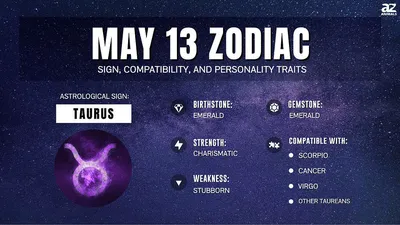 May 13 Zodiac: Sign, Traits, Compatibility, and More - A-Z Animals