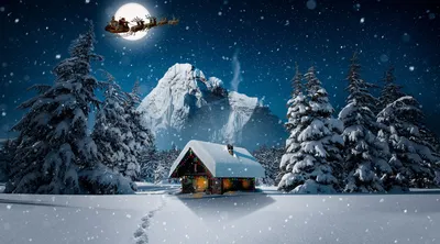 Christmas Winter 4K wallpaper, Holidays, Landscape, Night, Design, Fantasy  | Christmas wallpaper hd, Christmas desktop wallpaper, Winter wallpaper