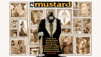 Alan Moore poster - Mustard comedy magazine